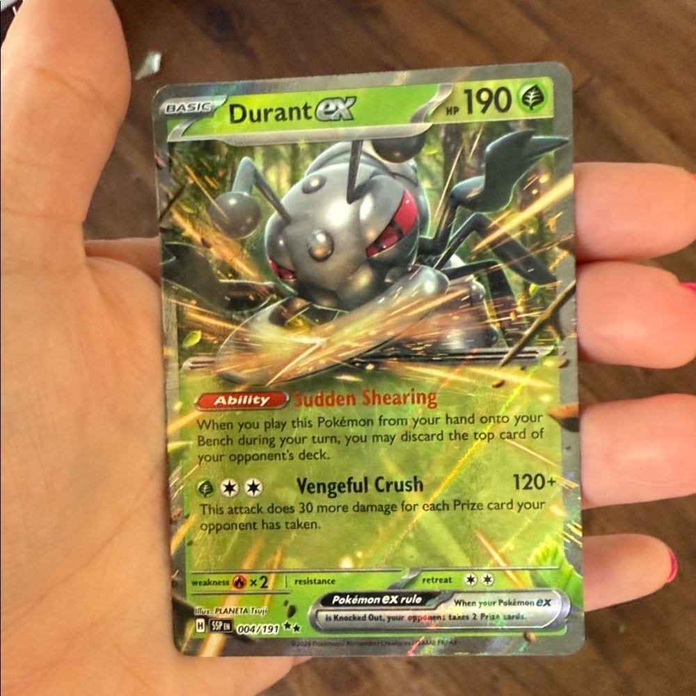 Durant EX Pokémon Card 004/191 Double Rare Full Art Surging Sparks